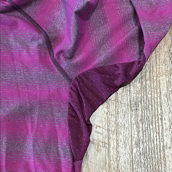 Title Nine Purple Striped Quarter-Zip Pullover - Picture 5 of 11